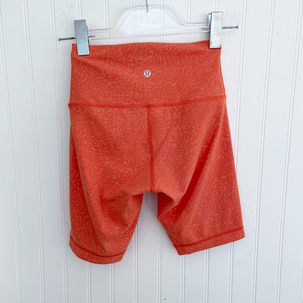 Lululemon Wunder Train High Rise Short 8" Crunch Warm Coral Size 4